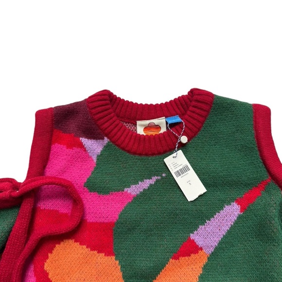 FARM Rio x Anthropologie Cold-Shoulder Crew Neck Sweater Size Small - Picture 6 of 8